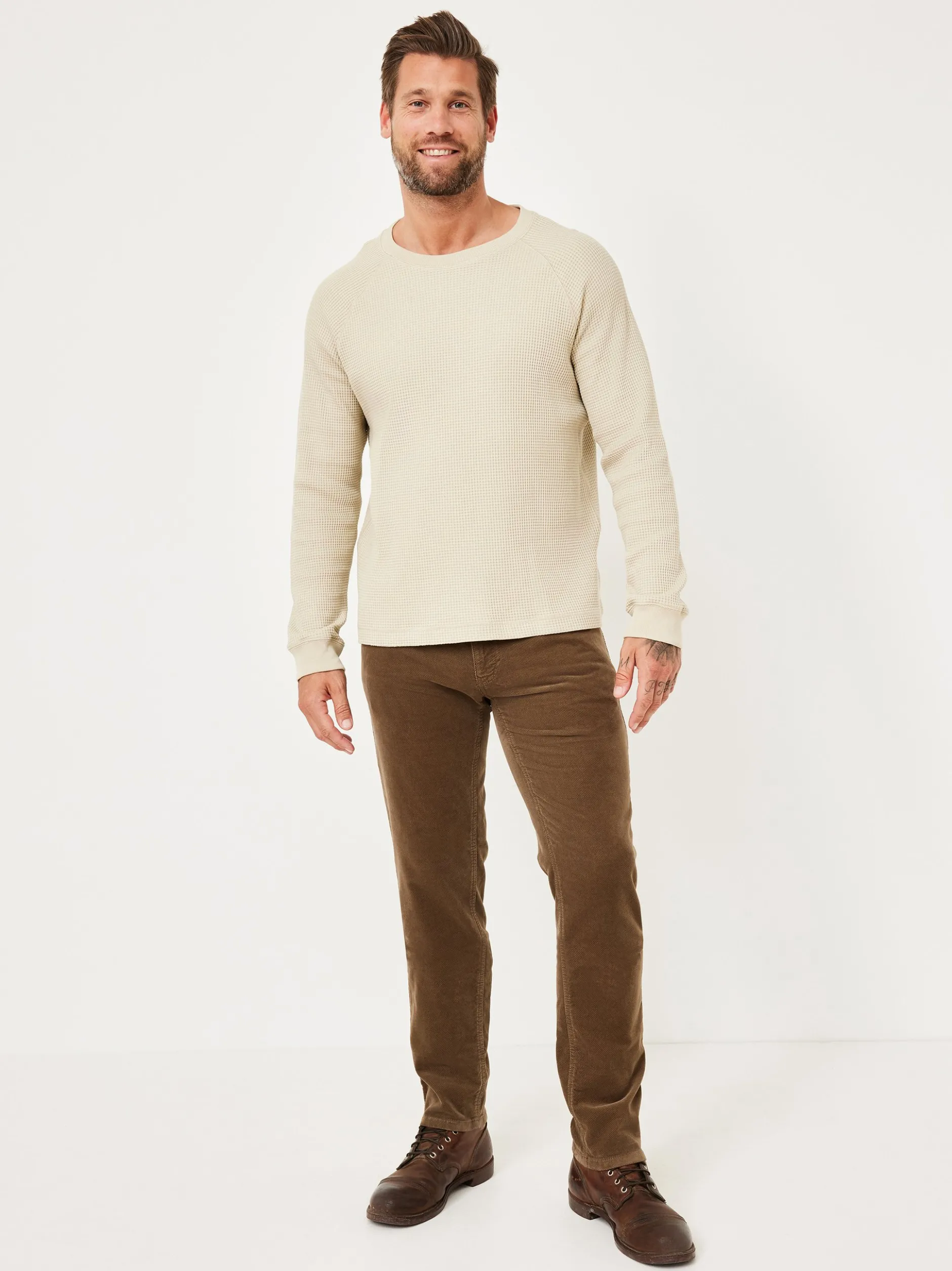 Redpoint Herren Cordhose - MILTON Straight Fit in taupe