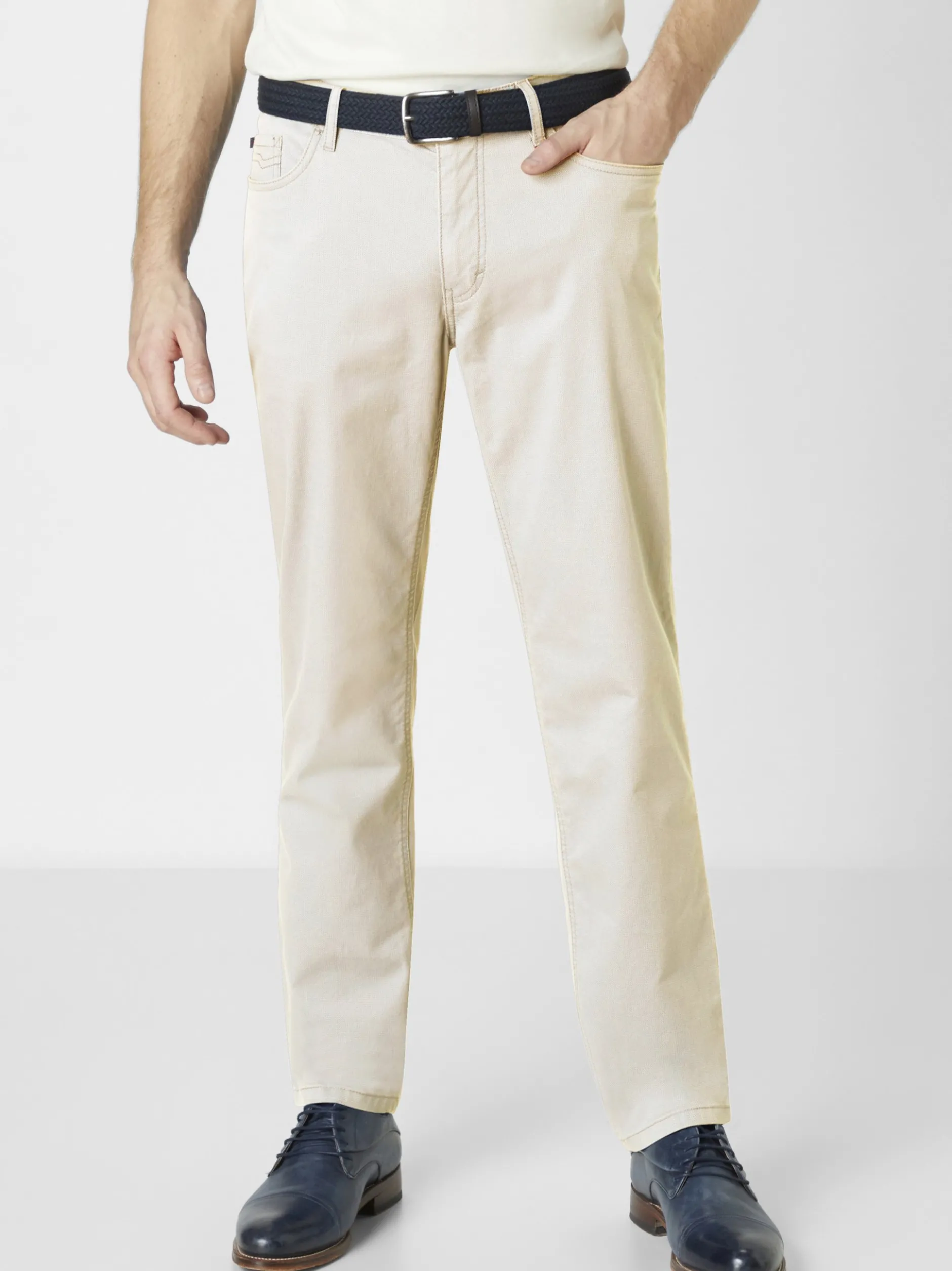 Redpoint Herren 5-Pocket Hose - MONTREAL Straight Fit in kitt