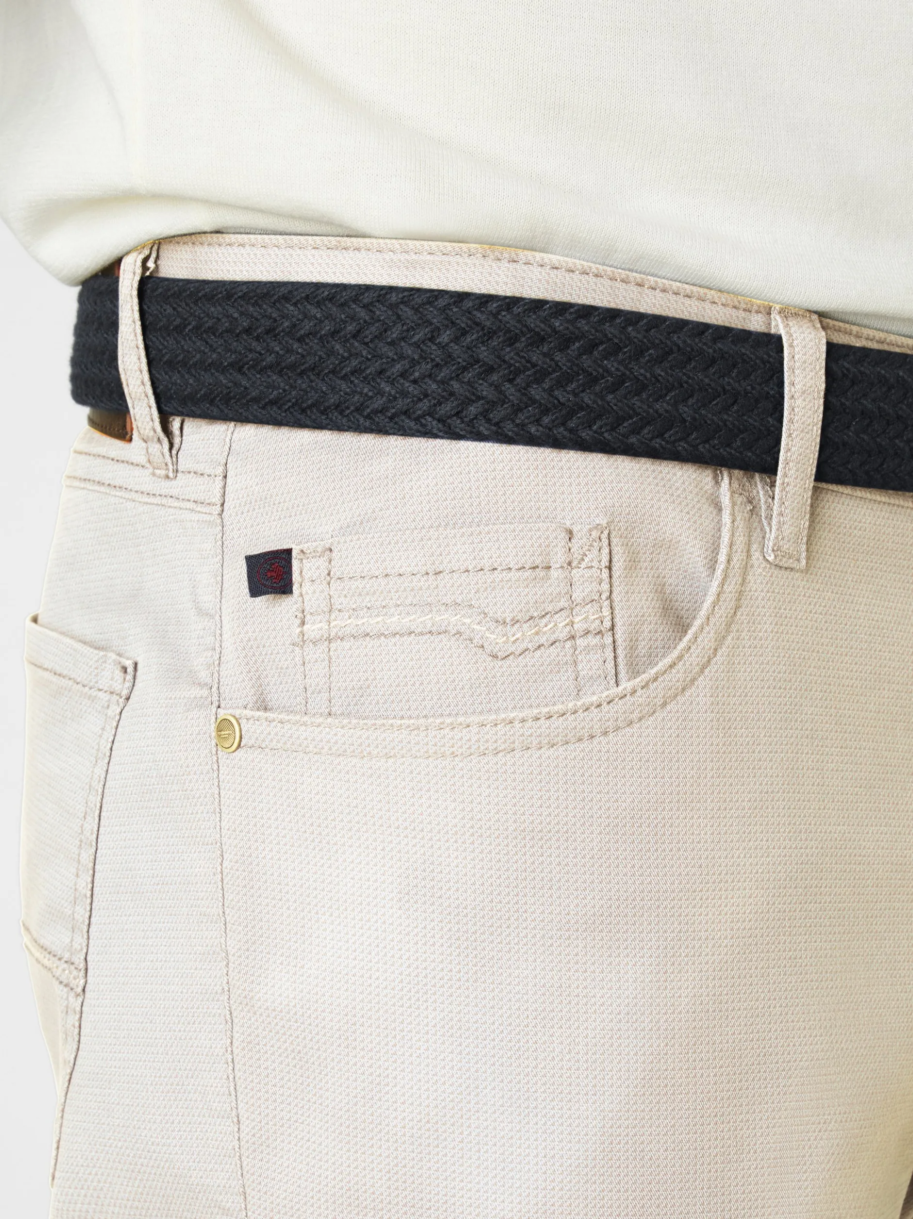 Redpoint Herren 5-Pocket Hose - MONTREAL Straight Fit in kitt