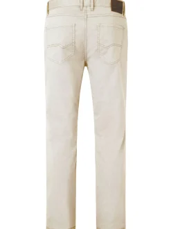 Redpoint Herren 5-Pocket Hose - MONTREAL Straight Fit in kitt