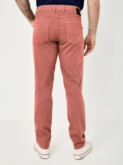 Redpoint Herren 5-Pocket Hose - Milton Straight Fit in koralle