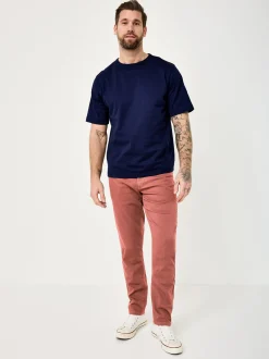 Redpoint Herren 5-Pocket Hose - Milton Straight Fit in koralle