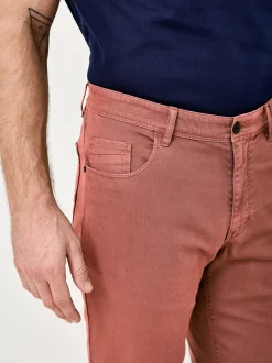 Redpoint Herren 5-Pocket Hose - Milton Straight Fit in koralle