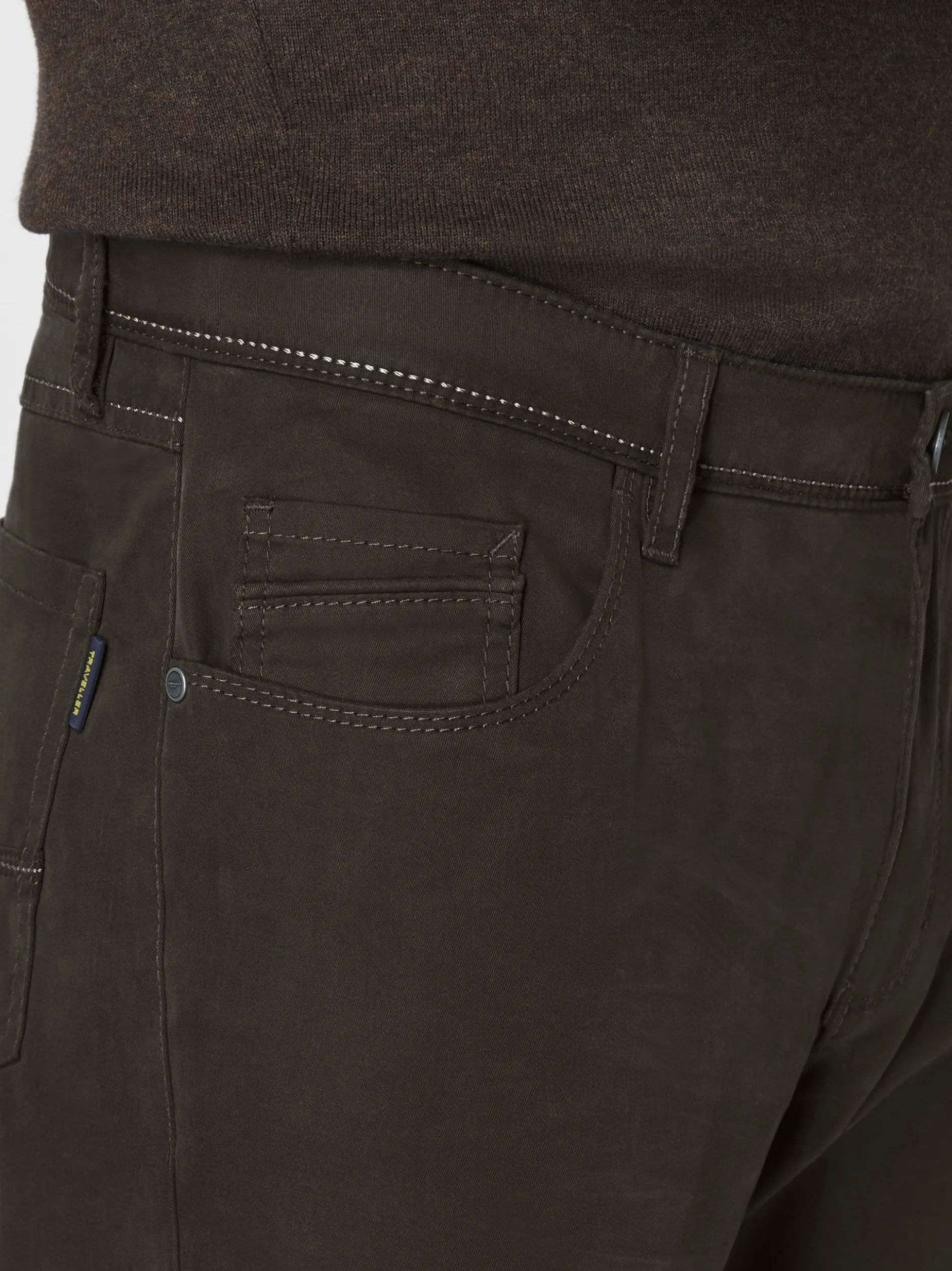 Redpoint Herren 5-Pocket Hose - MILTON Straight Fit in oliv