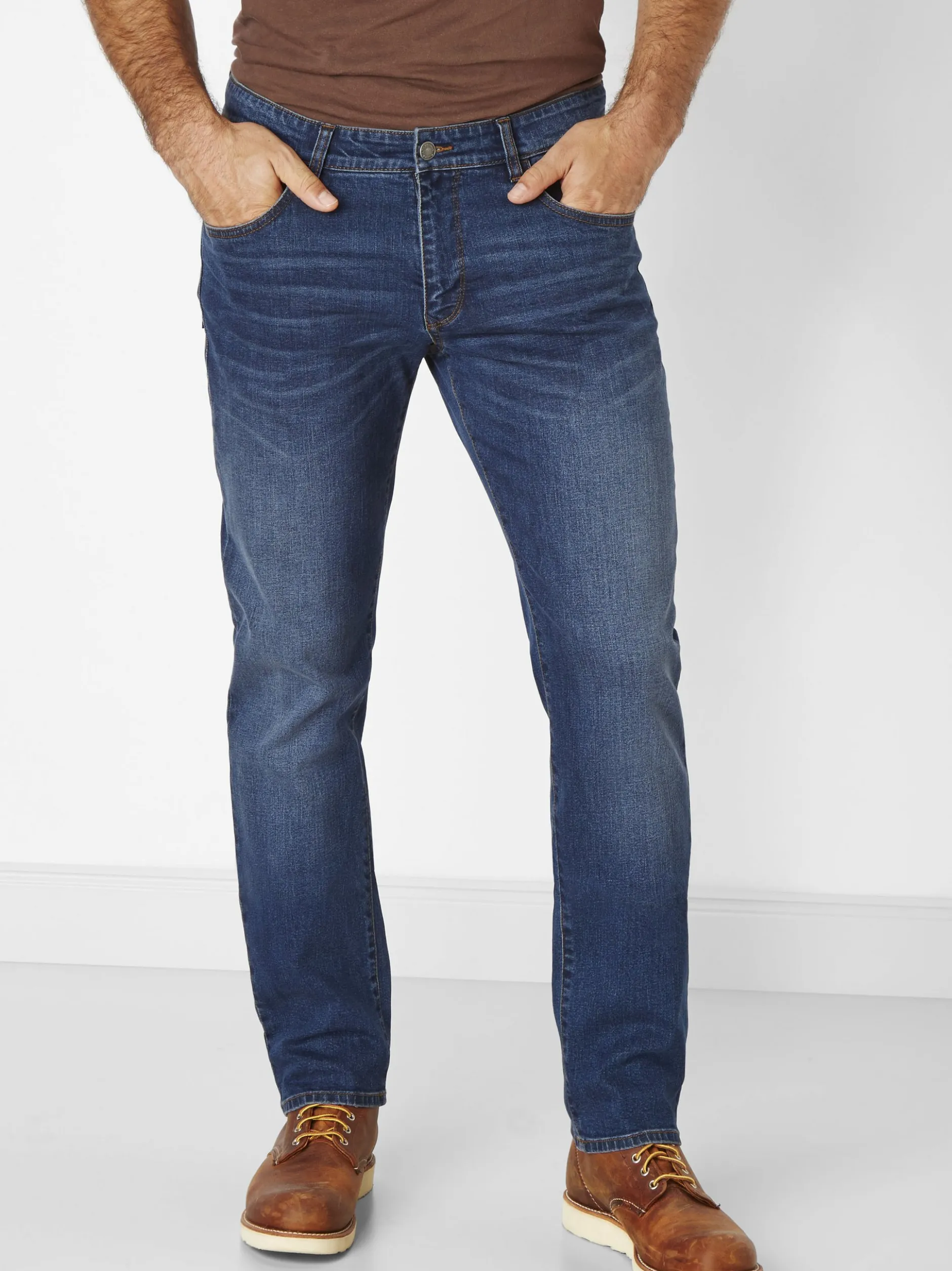 Redpoint Herren 5-Pocket Jeans - Barrie Modern-fit in dark stone