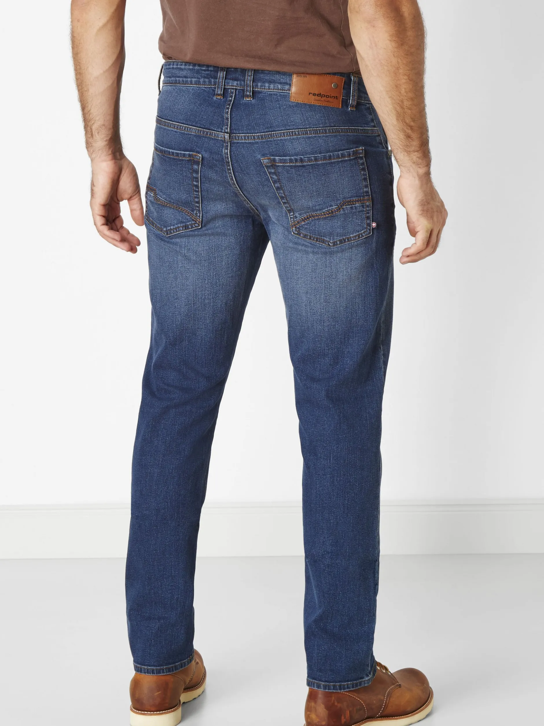 Redpoint Herren 5-Pocket Jeans - Barrie Modern-fit in dark stone