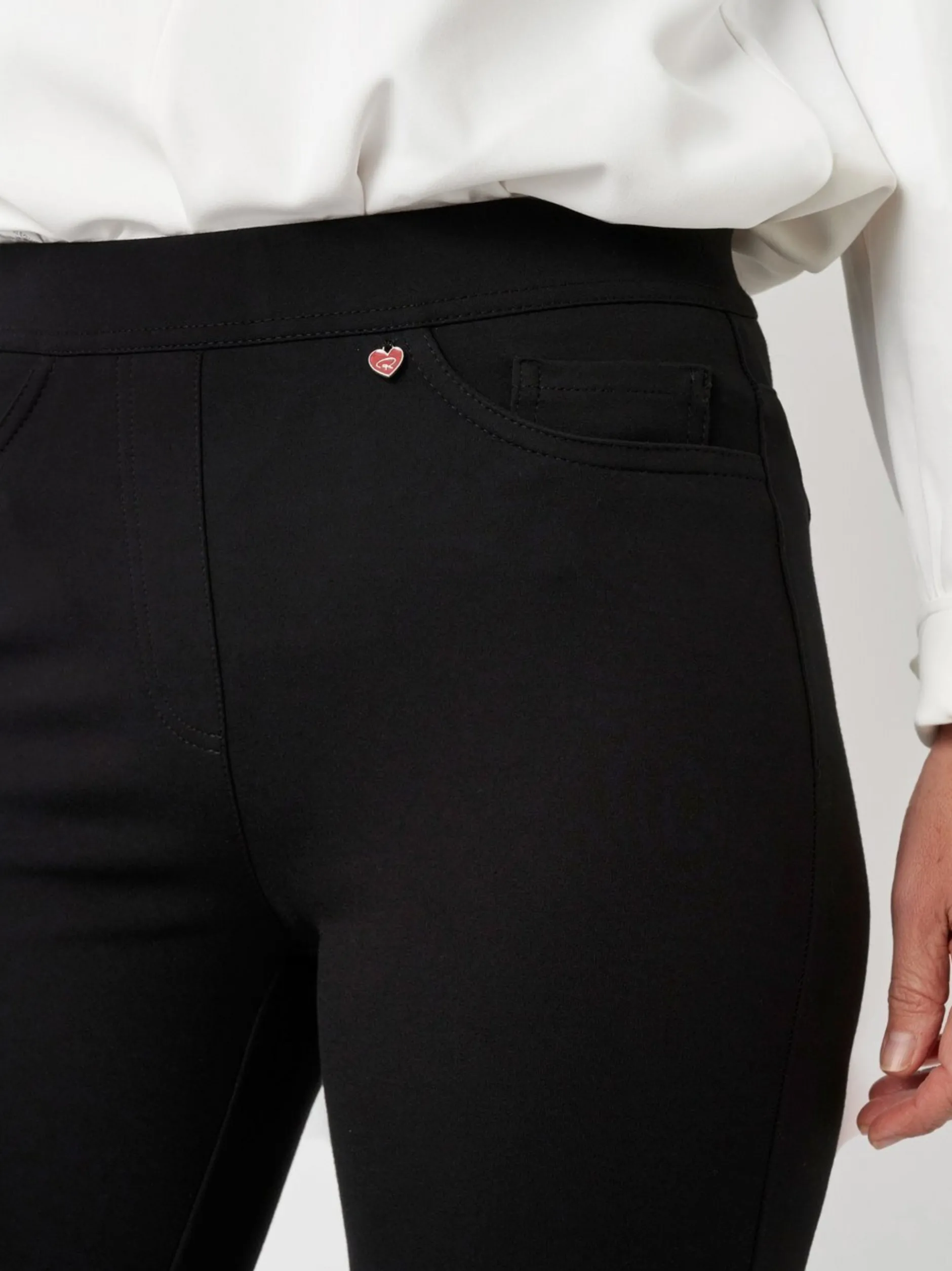 Relaxed Damen Hose - Alice Slim in schwarz - Länge: lang