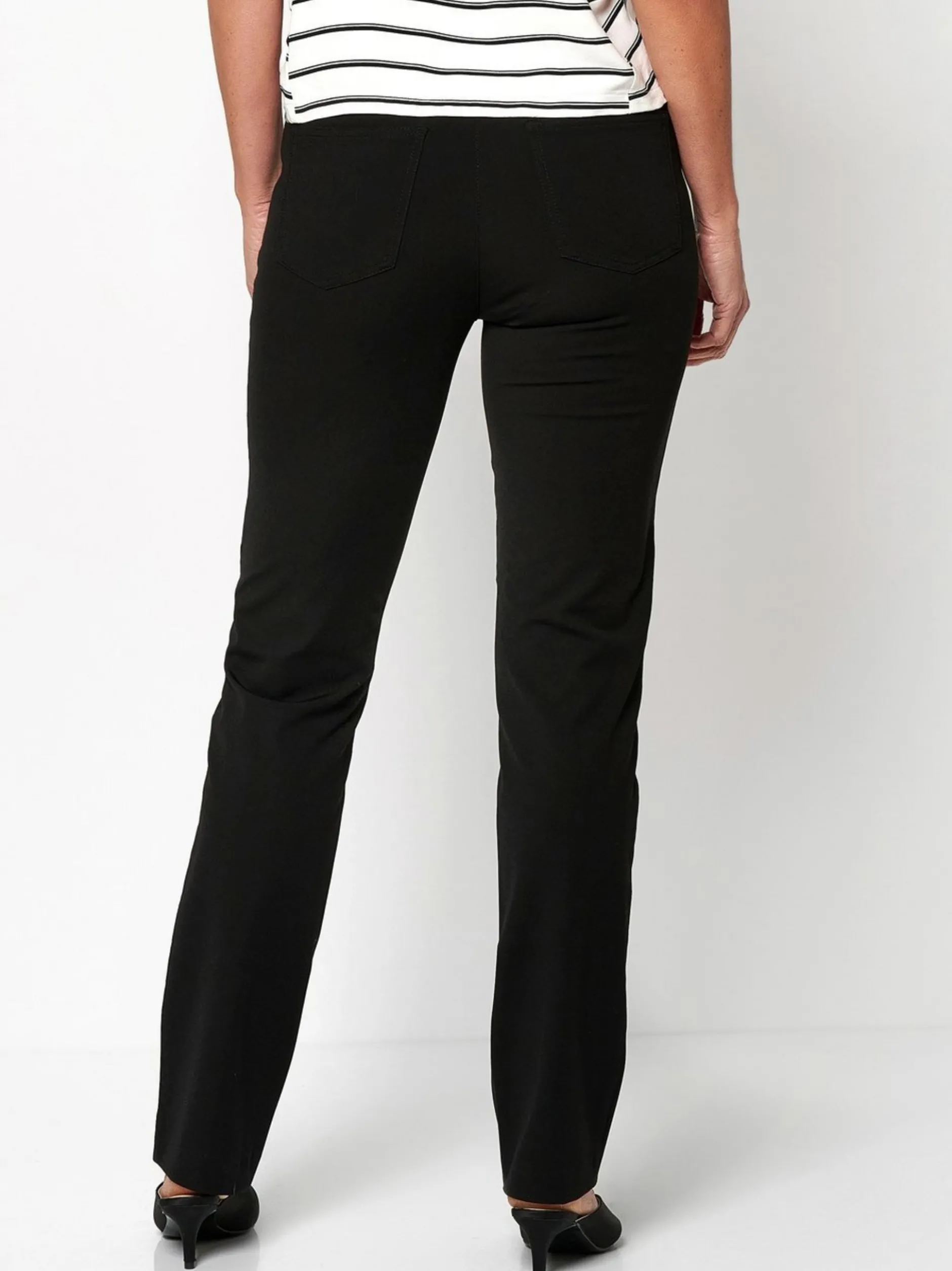 Relaxed Damen Hose - Alice Slim in schwarz - Länge: lang