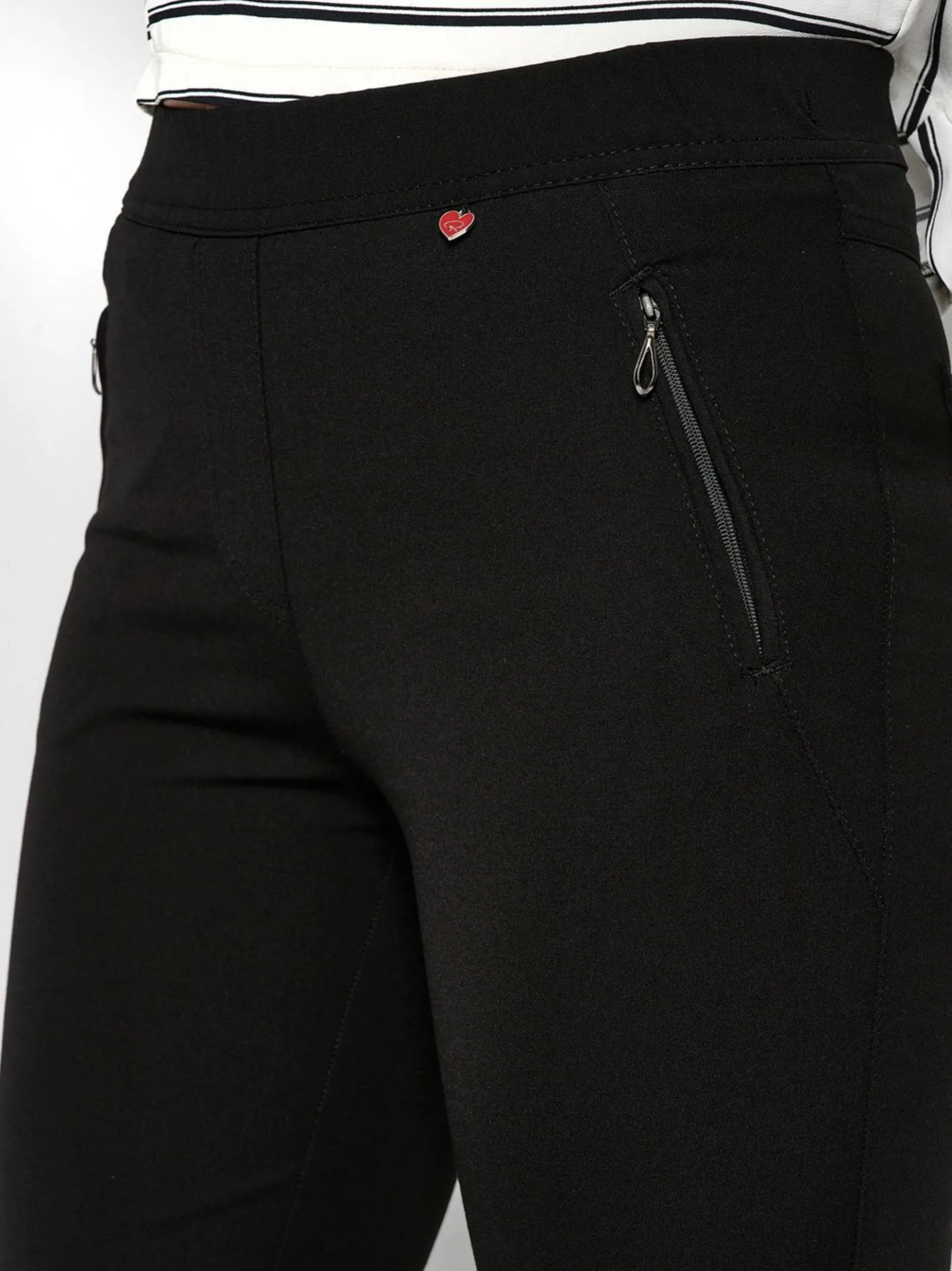 Relaxed Damen Hose - Alice Slim in schwarz - Länge: lang