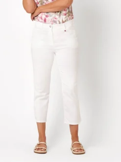 Relaxed Damen Hose - Meine beste Freundin 3/4 in weiß
