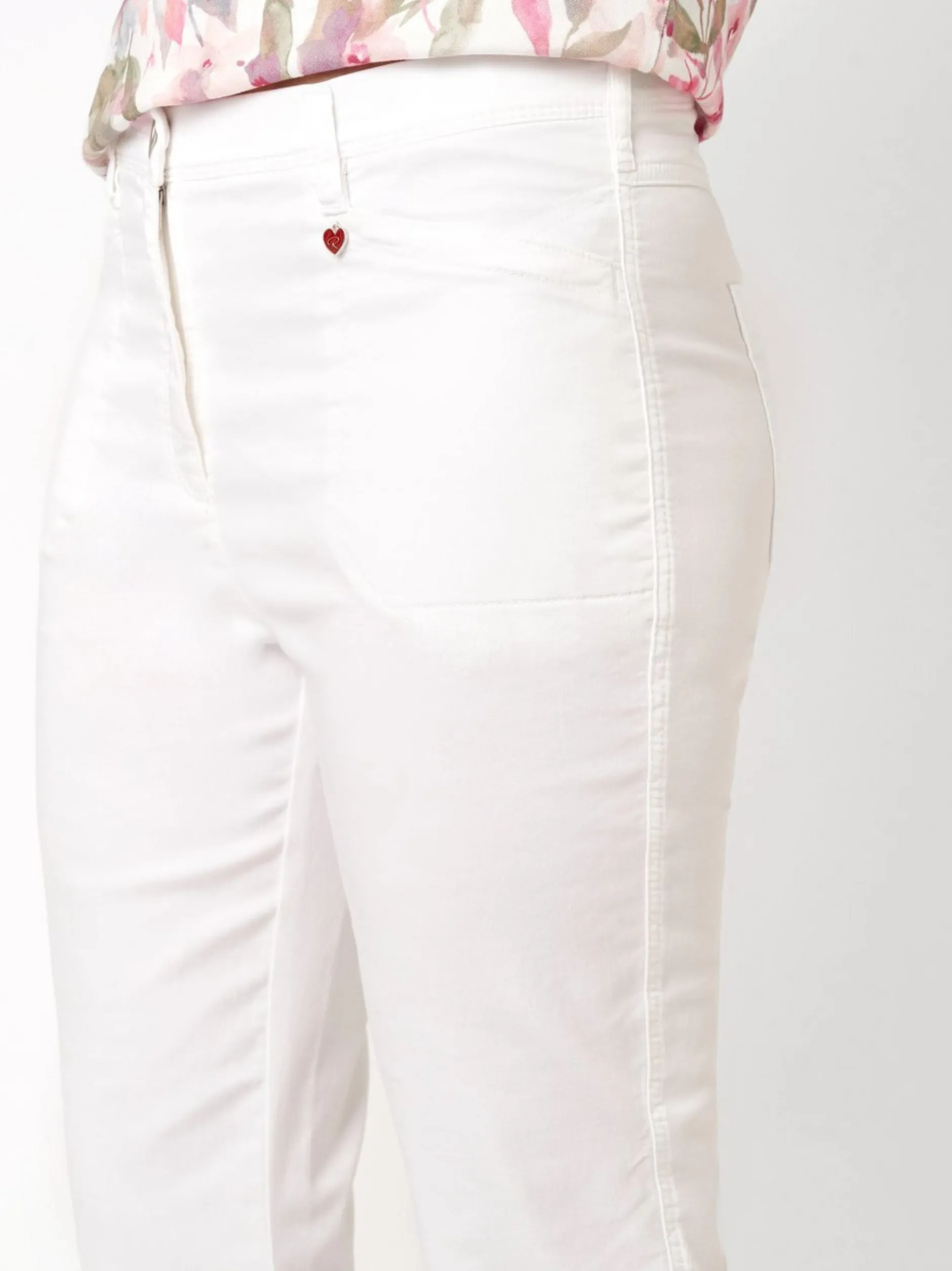 Relaxed Damen Hose - Meine beste Freundin 3/4 in weiß