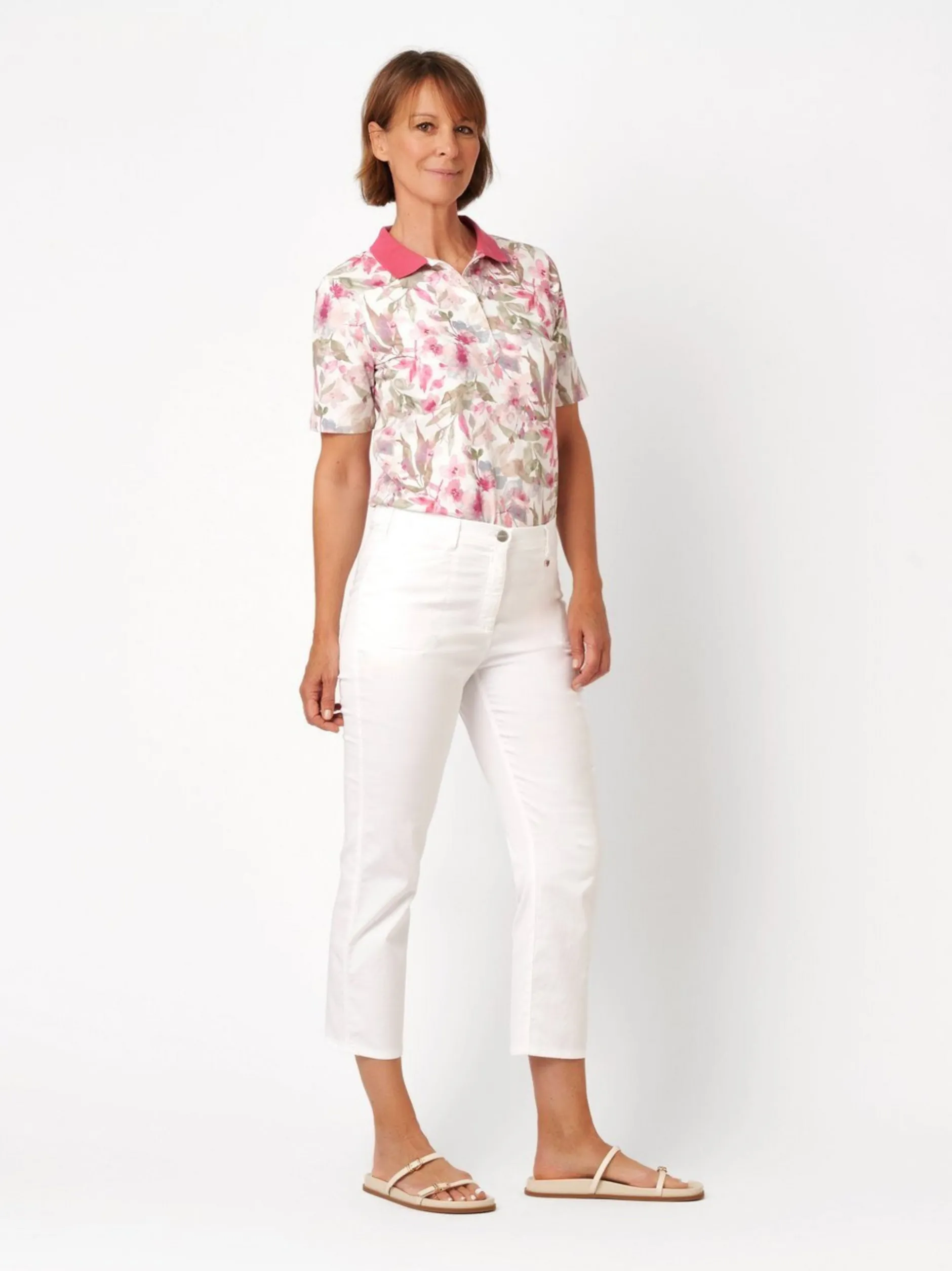 Relaxed Damen Hose - Meine beste Freundin 3/4 in weiß