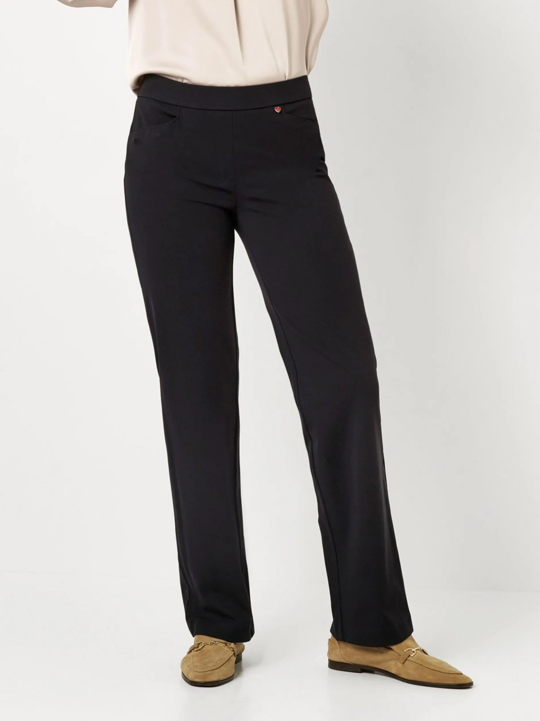 Relaxed Damen Hose - Scarlet Wide in schwarz