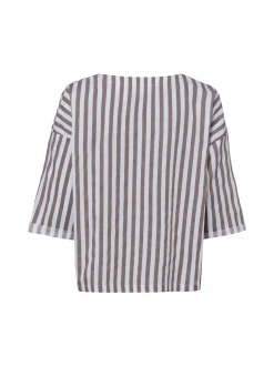 Rich & Royal Damen Blusenshirt in schoko weiß