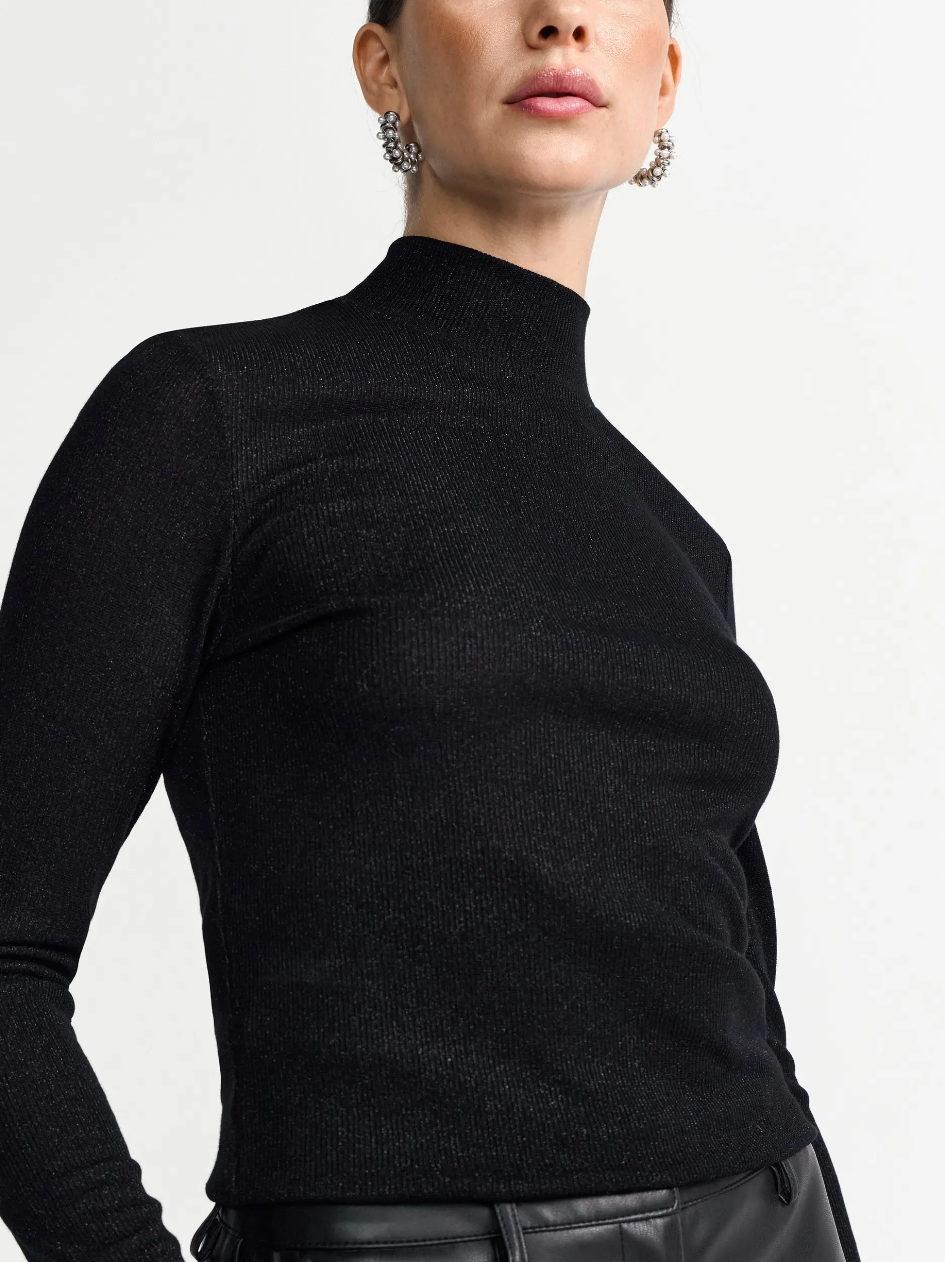 Rich & Royal Damen Langarmshirt in schwarz