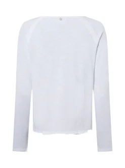 Rich & Royal Damen Langarmshirt in weiß - Ärmel: langarm