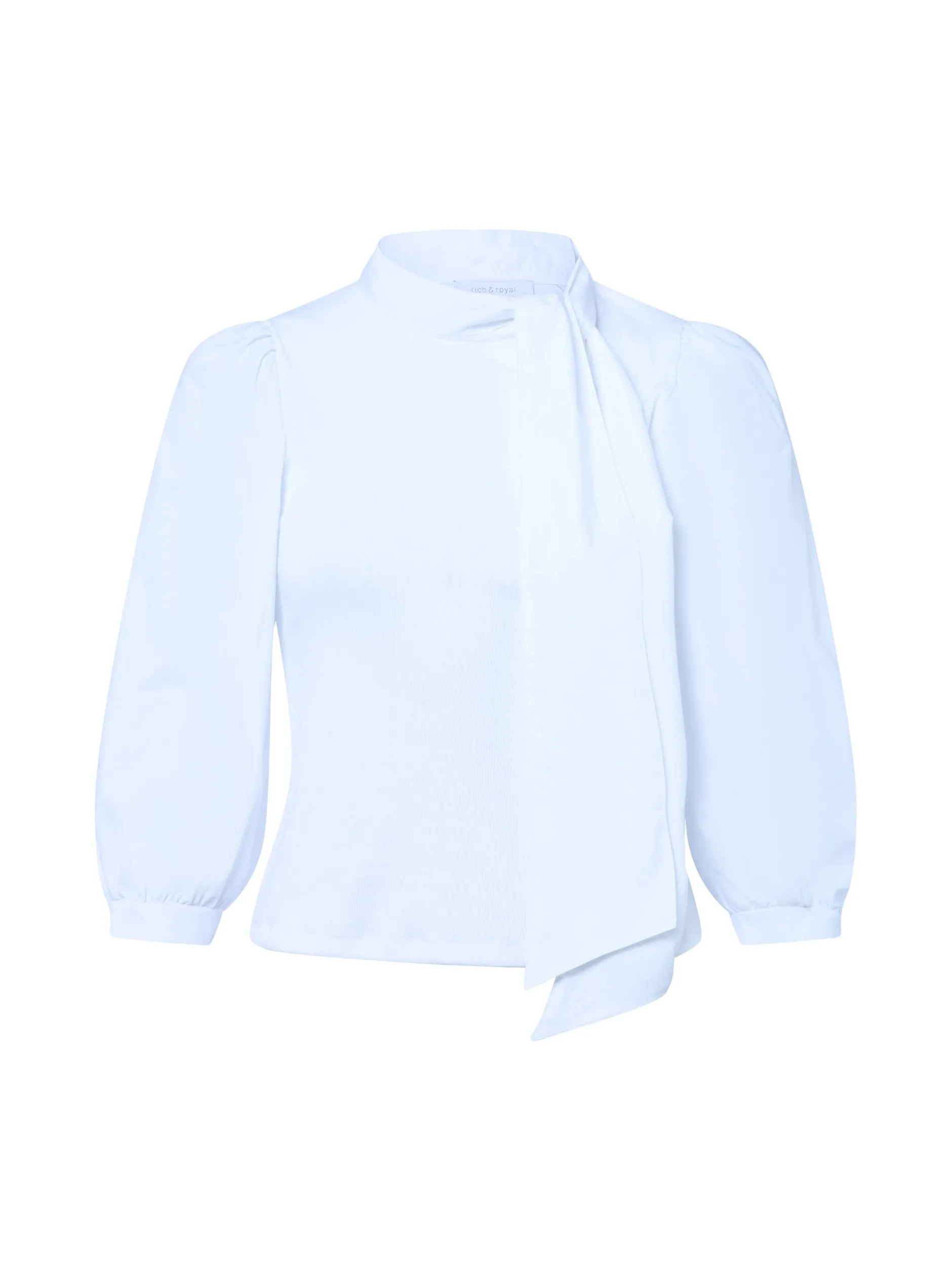 Rich & Royal Damen Langarmshirt in weiß - Ärmel: langarm