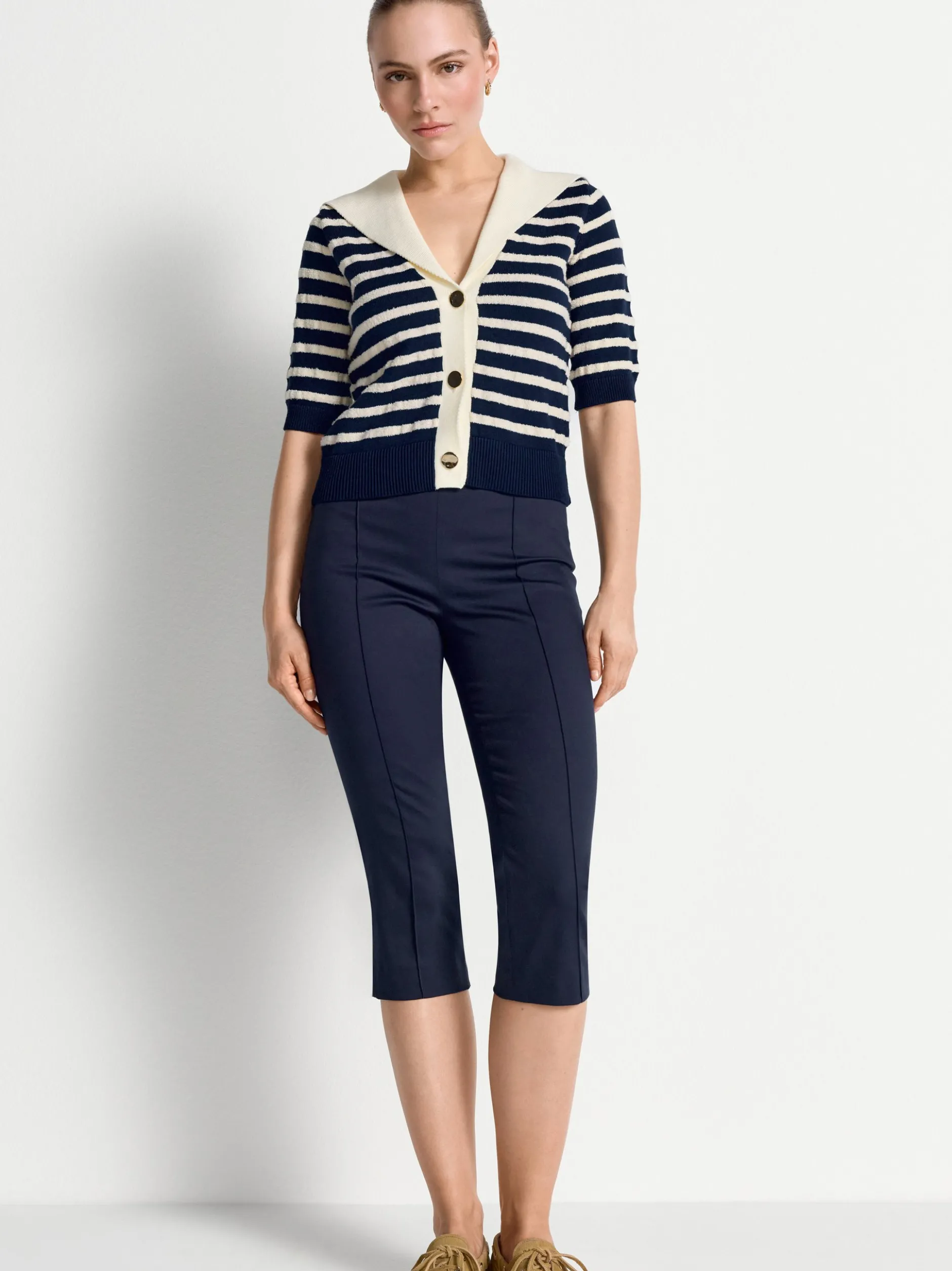 Rich & Royal Damen Strickjacke in marine ecru