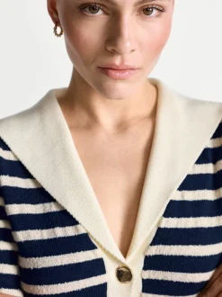 Rich & Royal Damen Strickjacke in marine ecru