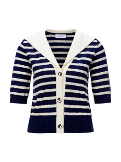 Rich & Royal Damen Strickjacke in marine ecru