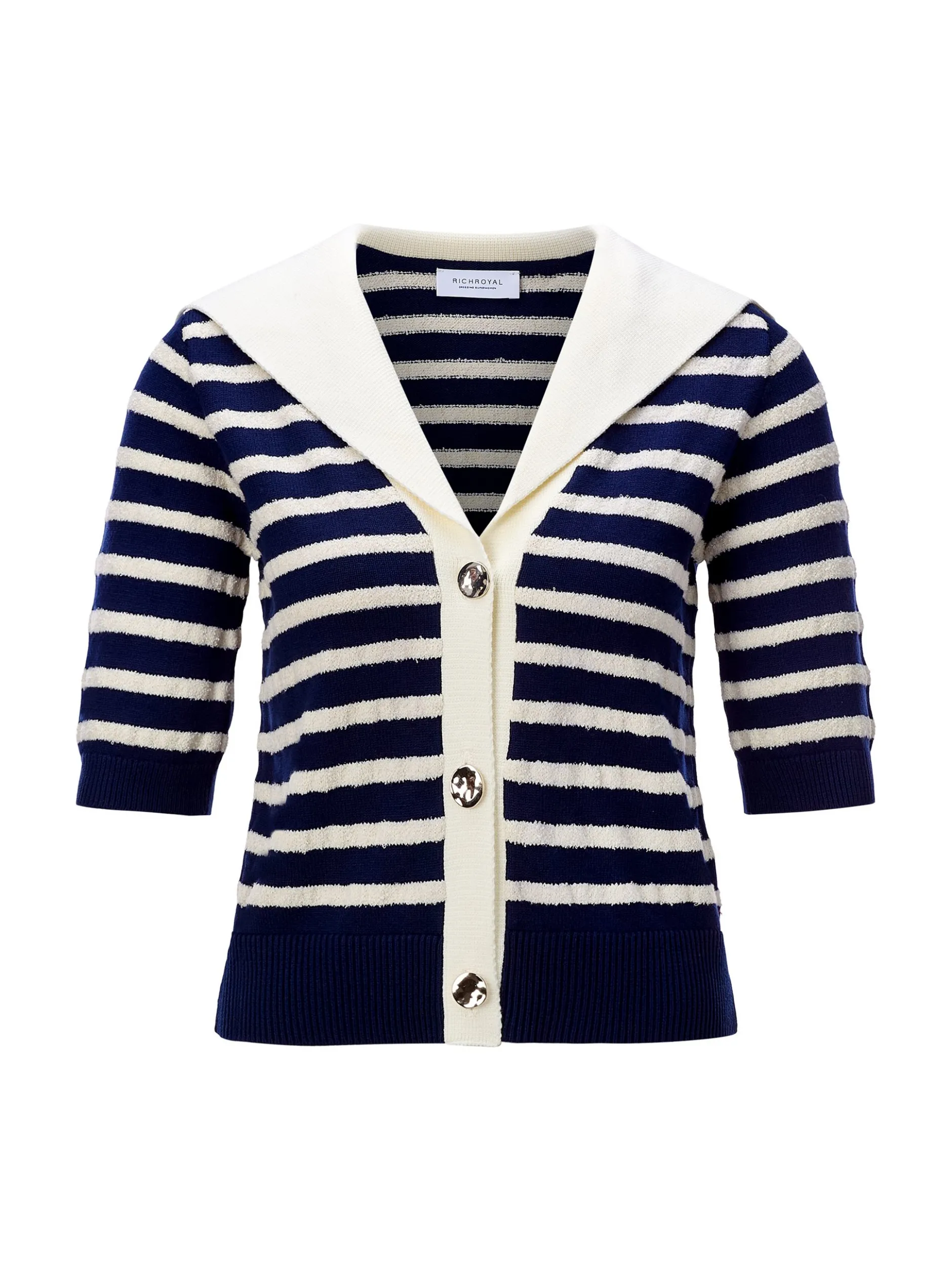 Rich & Royal Damen Strickjacke in marine ecru