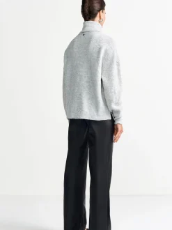 Rich & Royal Damen Strickpullover in hellgrau