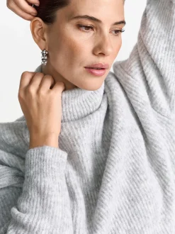 Rich & Royal Damen Strickpullover in hellgrau