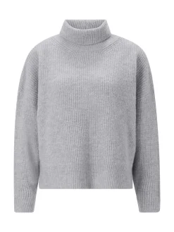 Rich & Royal Damen Strickpullover in hellgrau