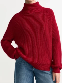 Rich & Royal Damen Strickpullover mit Cashmere-Anteil in rot