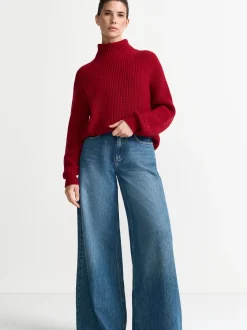 Rich & Royal Damen Strickpullover mit Cashmere-Anteil in rot