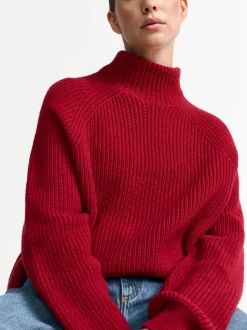 Rich & Royal Damen Strickpullover mit Cashmere-Anteil in rot