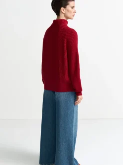 Rich & Royal Damen Strickpullover mit Cashmere-Anteil in rot