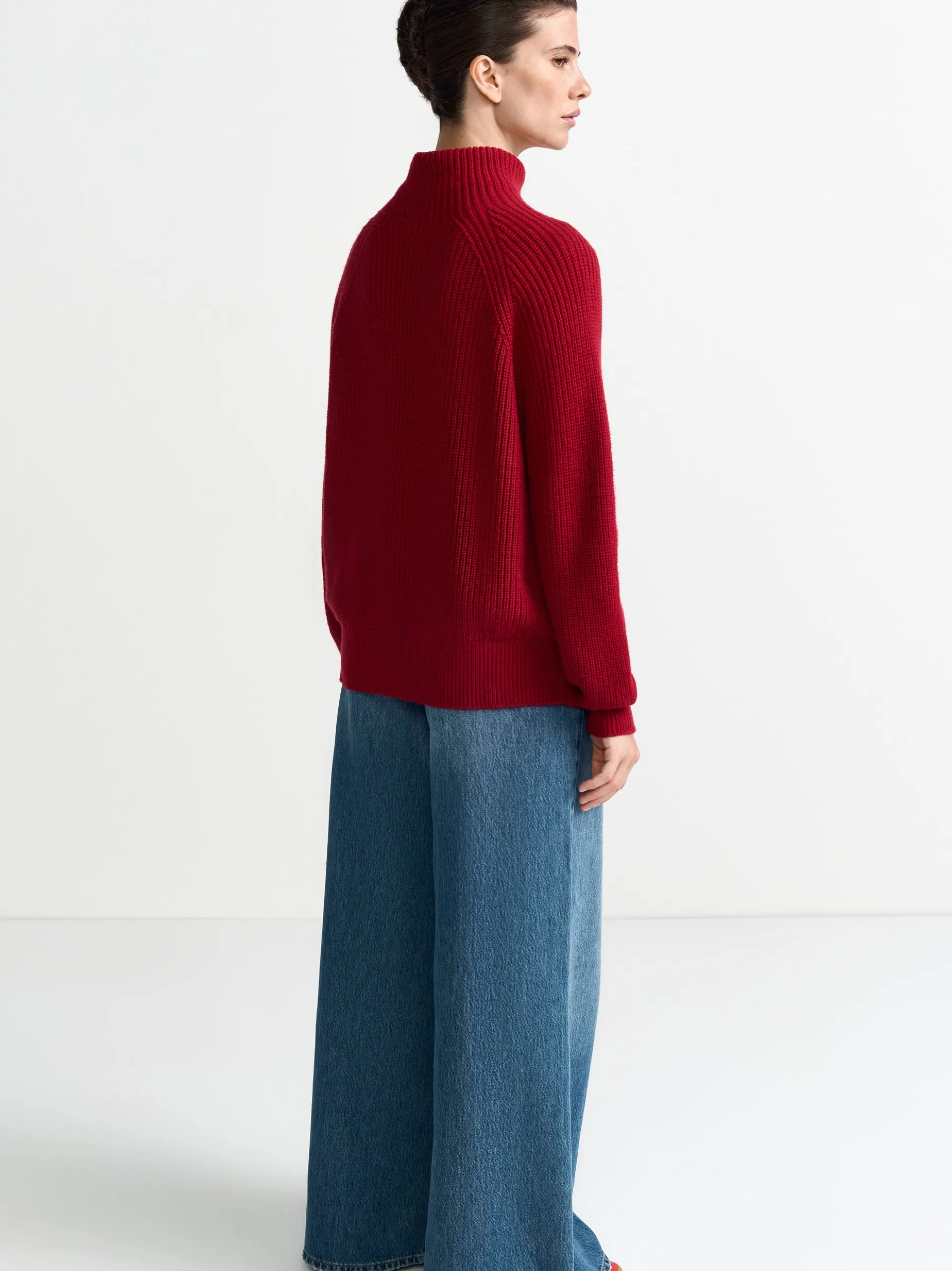 Rich & Royal Damen Strickpullover mit Cashmere-Anteil in rot