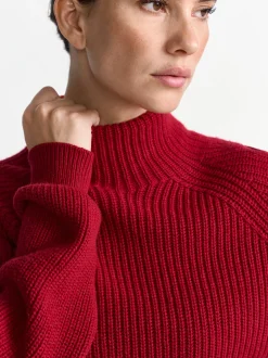 Rich & Royal Damen Strickpullover mit Cashmere-Anteil in rot