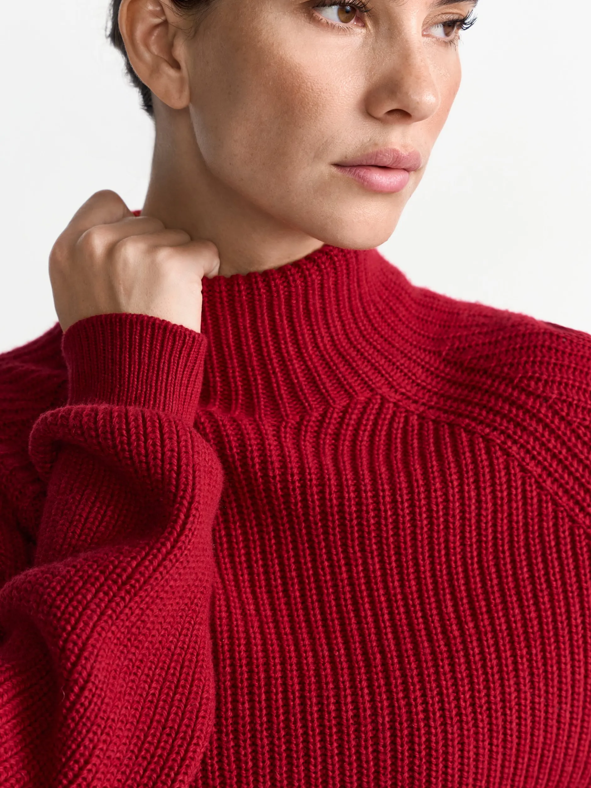 Rich & Royal Damen Strickpullover mit Cashmere-Anteil in rot