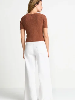 Rich & Royal Damen Strickshirt in cognac