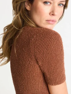 Rich & Royal Damen Strickshirt in cognac