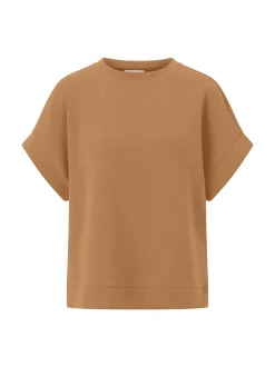 Rich & Royal Damen T-Shirt in braun - Ärmel: extra kurz