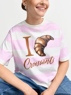 Rich & Royal Damen T-Shirt in rosa ecru - Ärmel: kurzarm