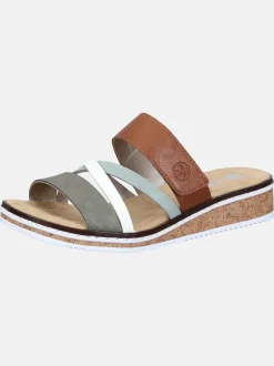 Rieker Damen Pantoletten - Basic in mehrfarbig