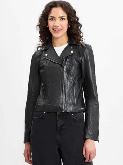 Rino & Pelle Damen Lederjacke - Emily in schwarz