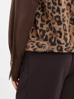 Rino & Pelle Damen Strickweste - Elona in braun schwarz