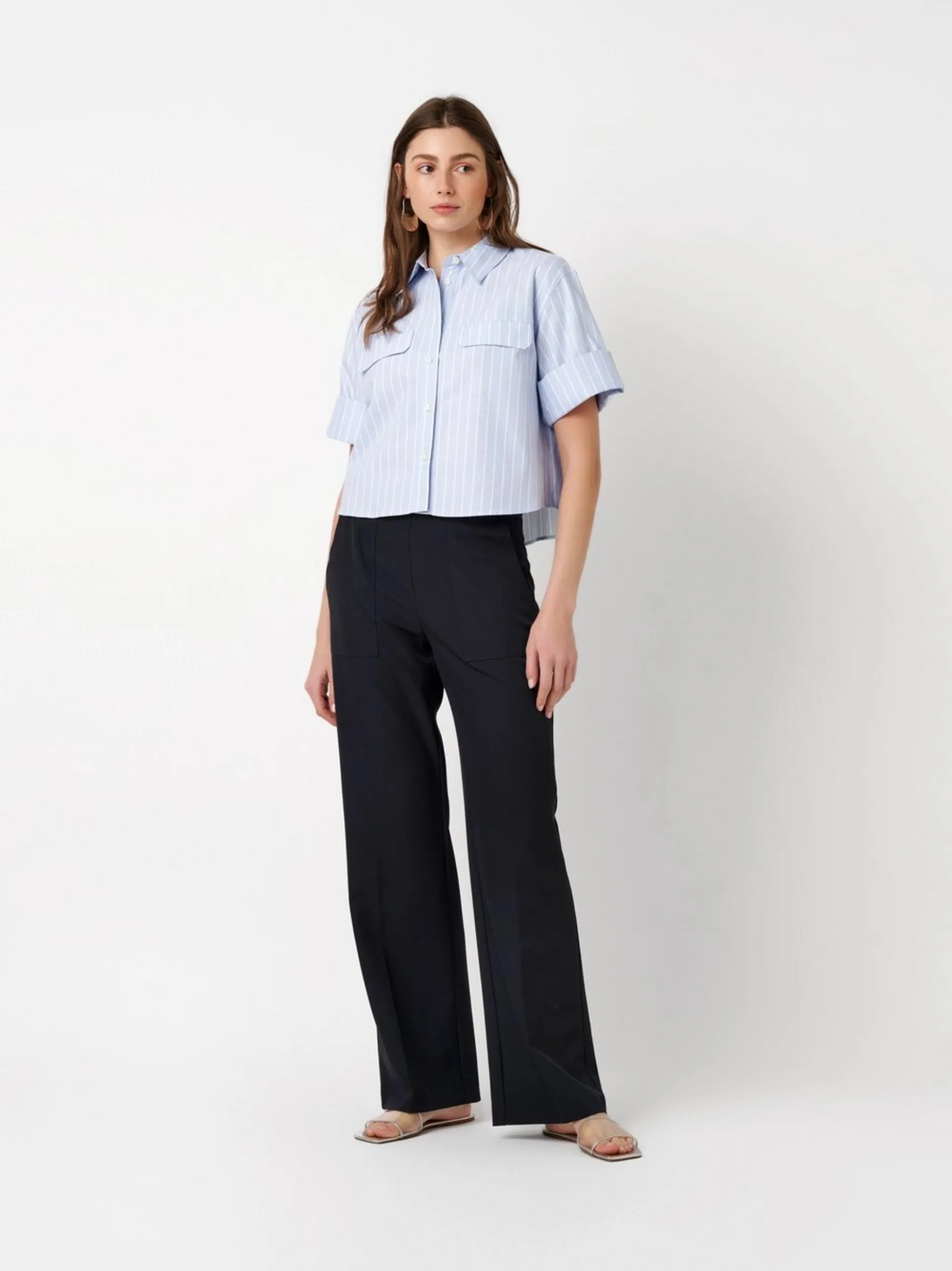 Rosner Damen Hose - Audrey Wide in blau - Länge: lang