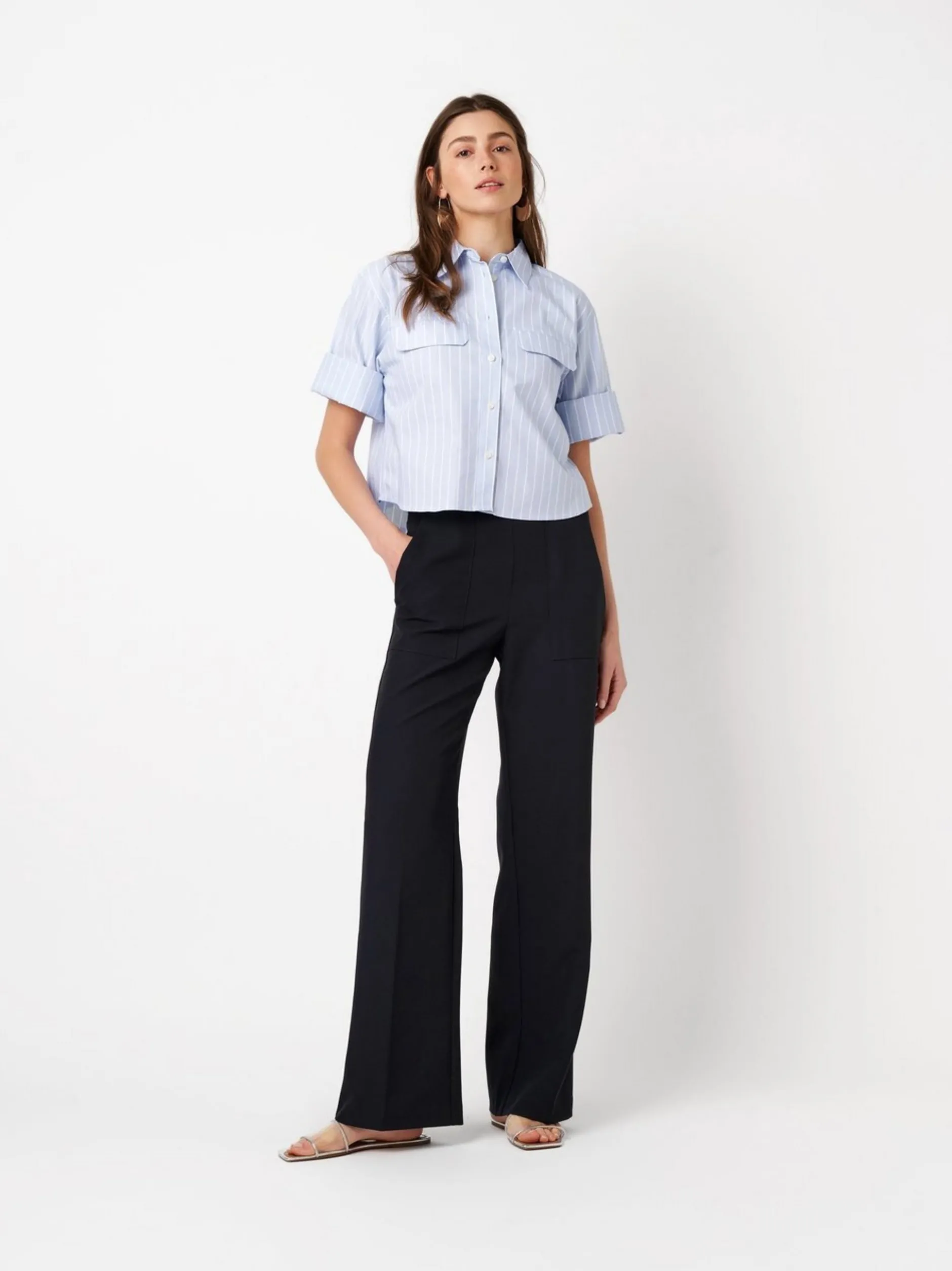 Rosner Damen Hose - Audrey Wide in blau - Länge: lang