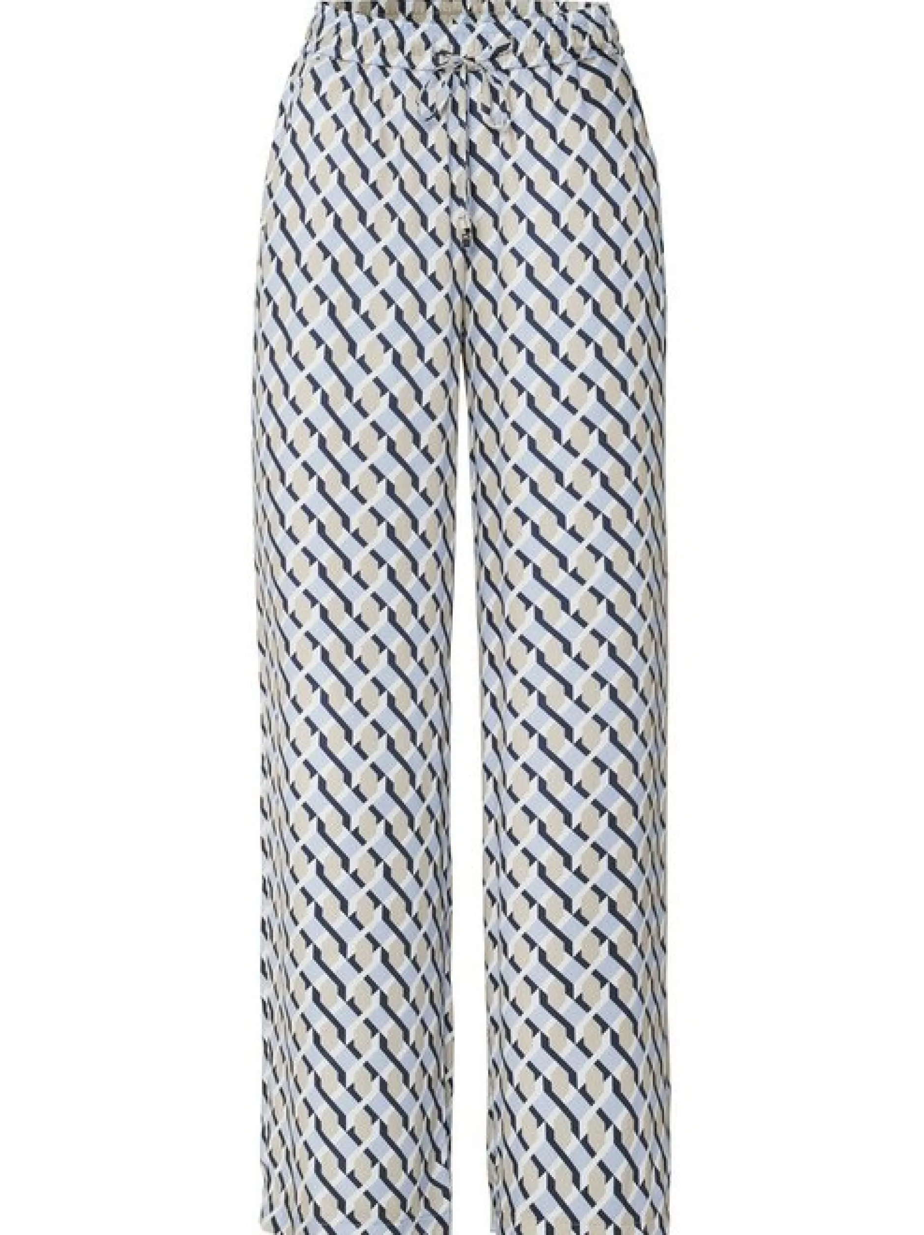 Rosner Damen Hose - Mara Palazzo in blau beige