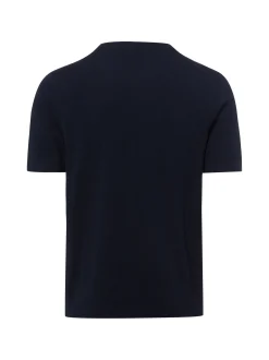 Roy Robson Herren Kurzarm-Feinstrickpullover in marine