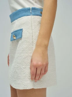 Salsa Jeans Damen Skorts in ecru