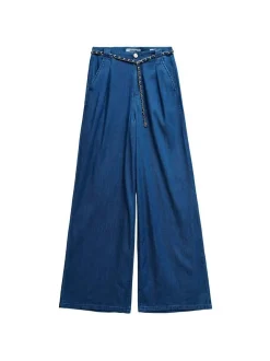 Salsa Jeans Damen Stoffhose - Chain Belt in denim