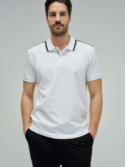 Salsa Jeans Herren Polo in weiß - Ausschnitt: Polokragen