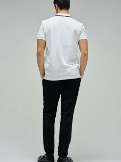 Salsa Jeans Herren Polo in weiß - Ausschnitt: Polokragen
